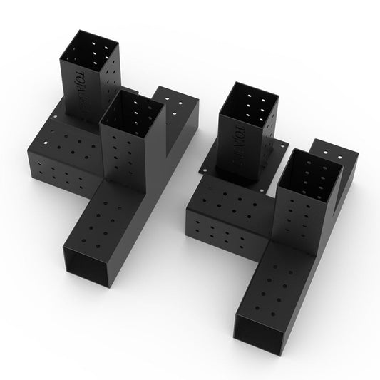 2 QUAD 4 Arm Pergola Extension Brackets mit 2 SOLOs 4x4