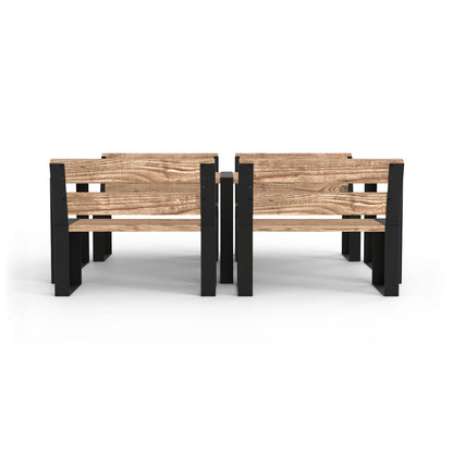 Modernes Muskoka 5 Stück Outdoor-Esszimmer