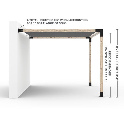 Wandhalterung Pergola Kit mit SHADE SAIL