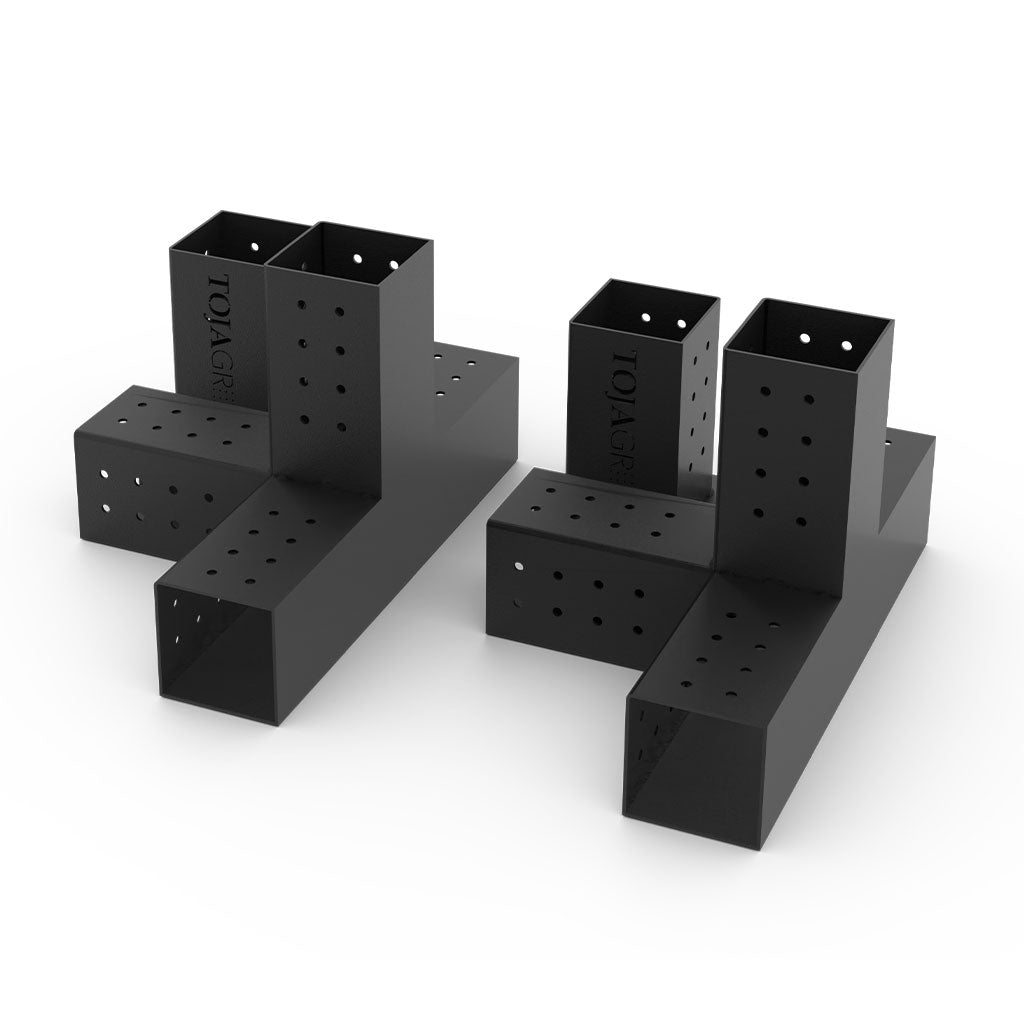 2 QUAD 4 Arm Pergola Extension Brackets mit 2 SOLOs 4x4