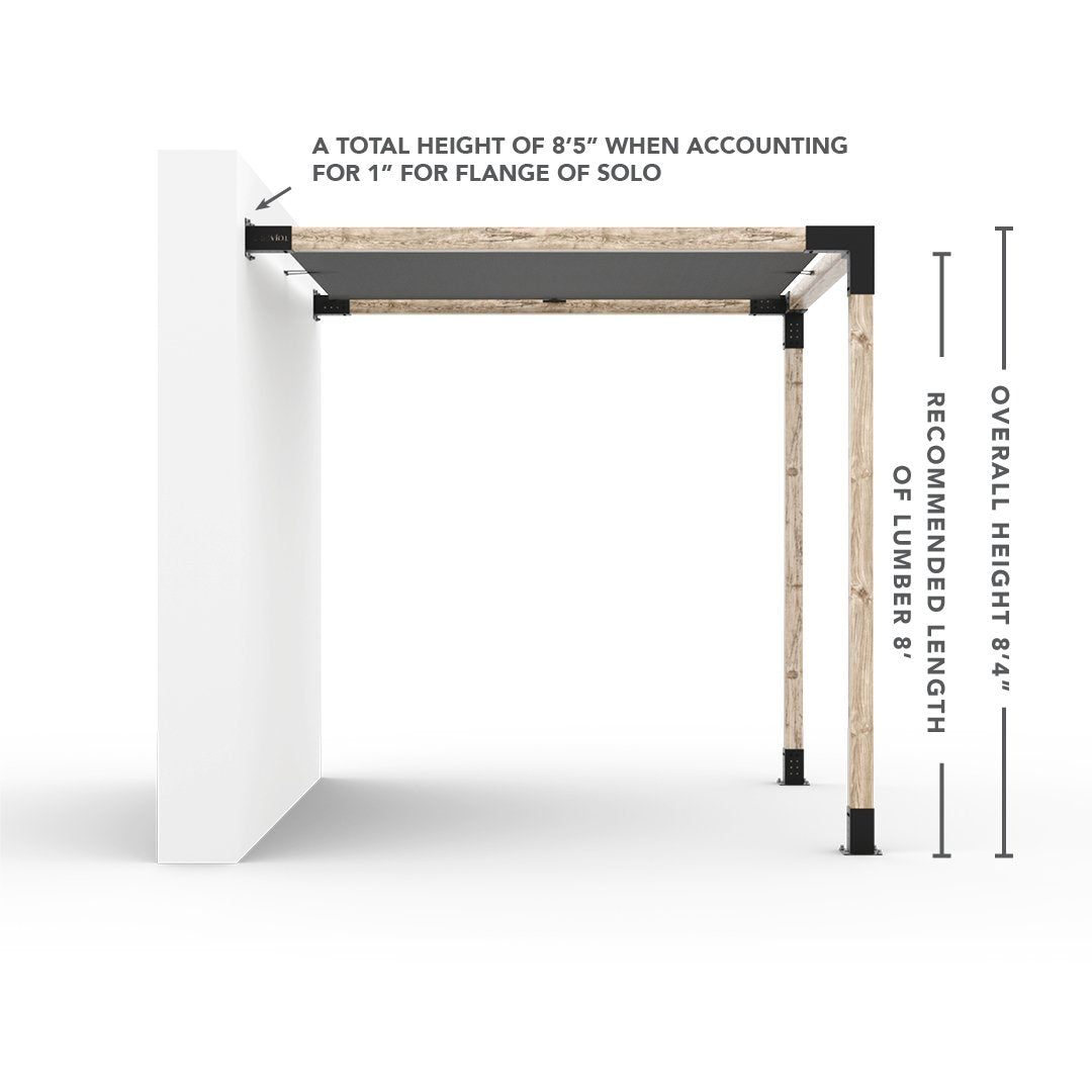 Wandhalterung Pergola Kit mit SHADE SAIL