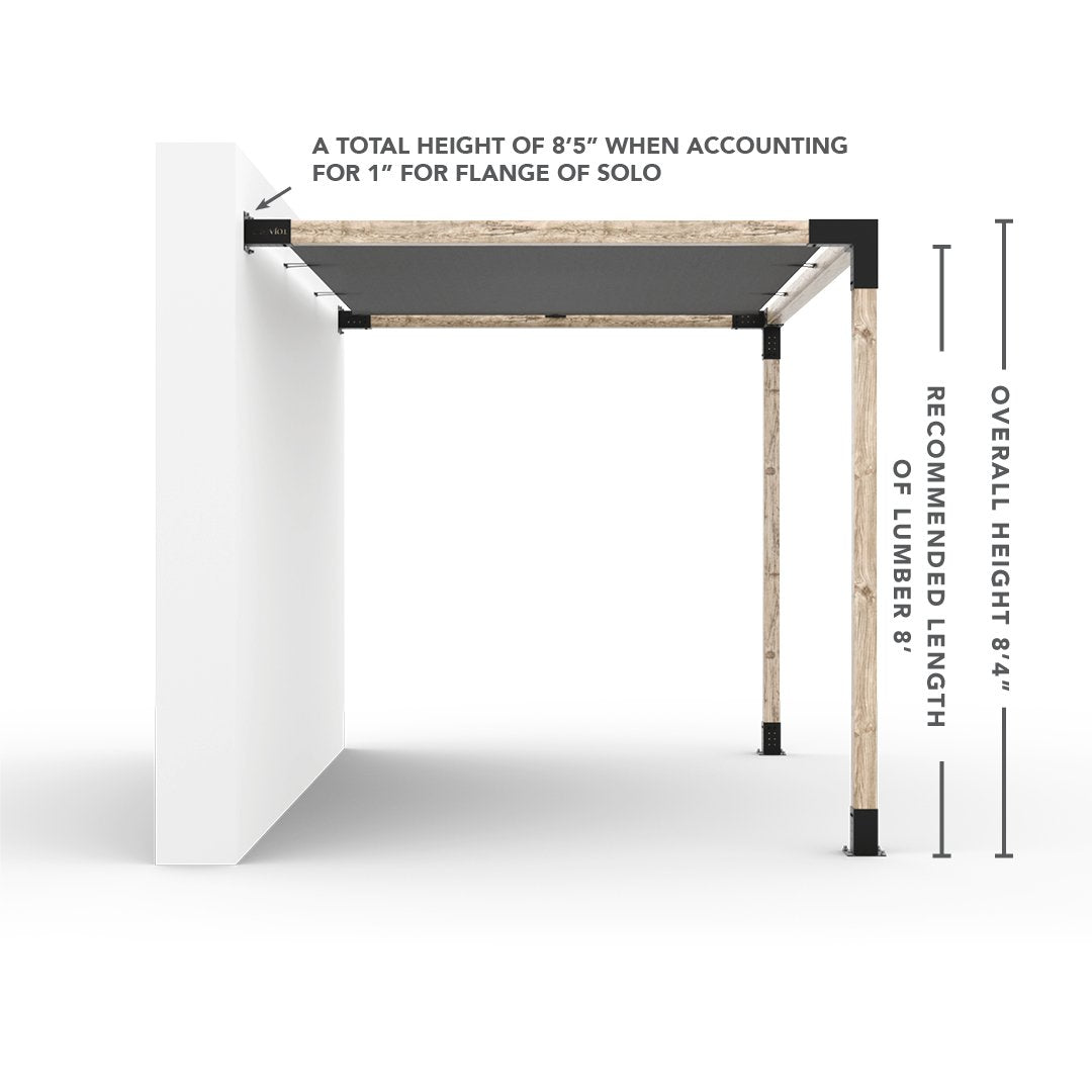 Wandhalterung Pergola Kit mit SHADE SAIL