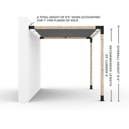 Wandhalterung Pergola Kit mit SHADE SAIL
