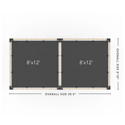Doppeltes Pergola Kit mit 2 Shade Sail