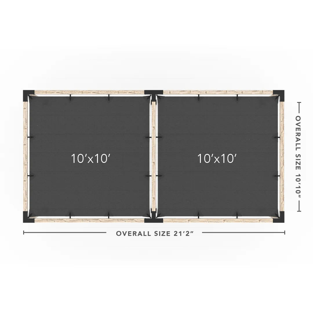 Doppeltes Pergola Kit mit 2 Shade Sail