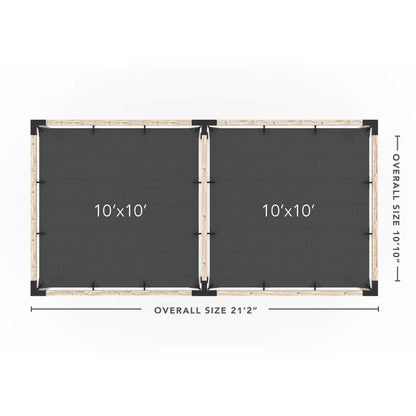 Doppeltes Pergola Kit mit 2 Shade Sail