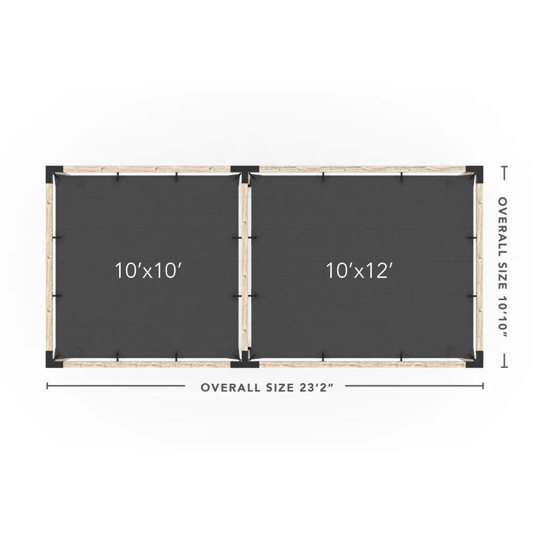 Doppeltes Pergola Kit mit 2 Shade Sail