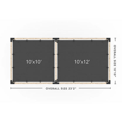 Doppeltes Pergola Kit mit 2 Shade Sail