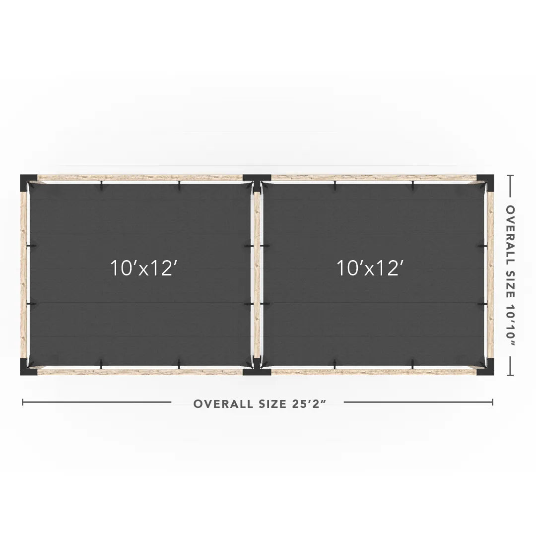 Doppeltes Pergola Kit mit 2 Shade Sail