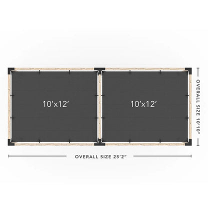 Doppeltes Pergola Kit mit 2 Shade Sail