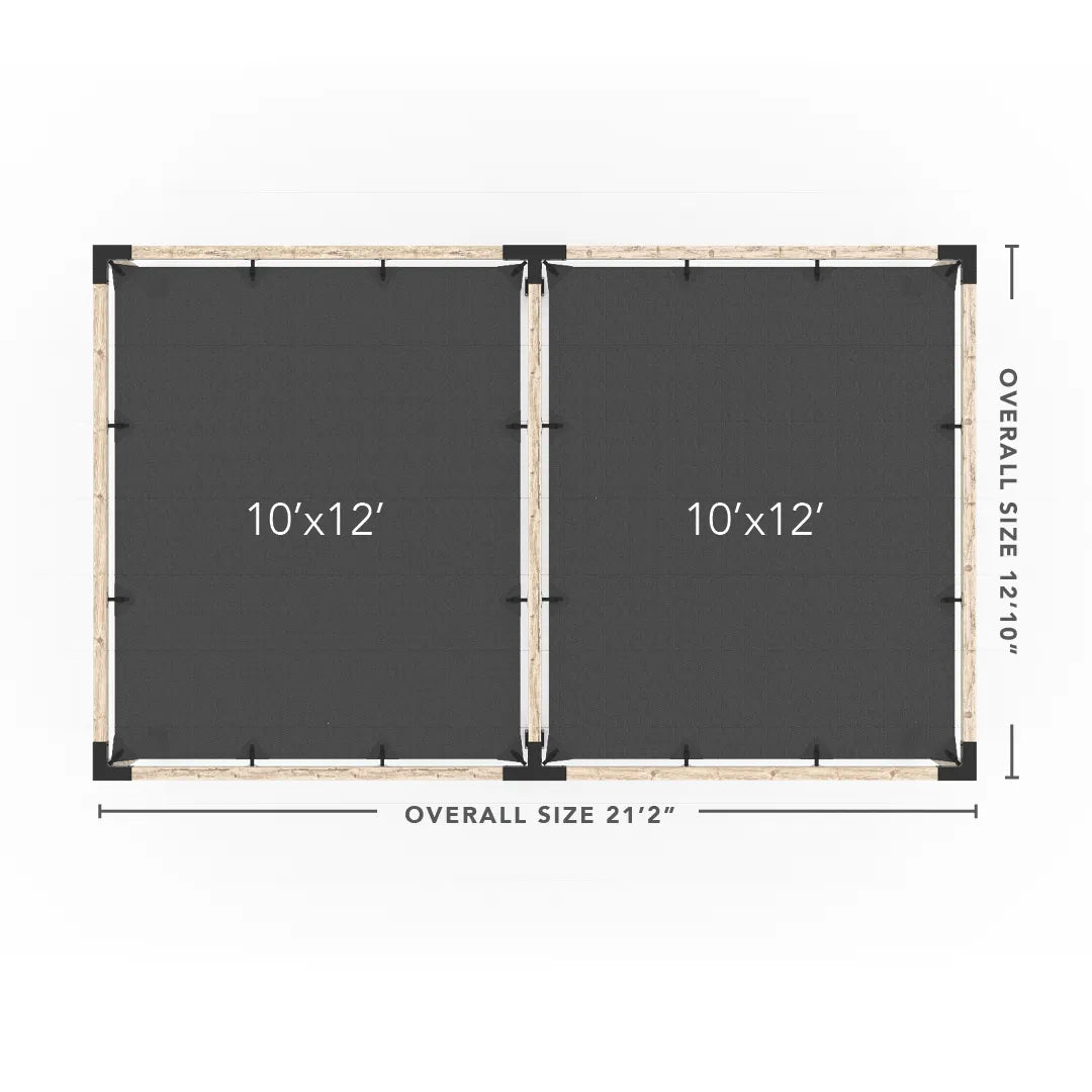 Doppeltes Pergola Kit mit 2 Shade Sail
