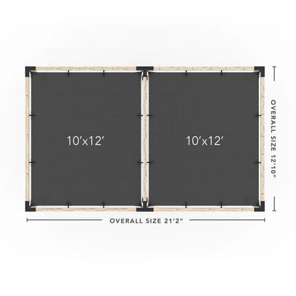 Doppeltes Pergola Kit mit 2 Shade Sail