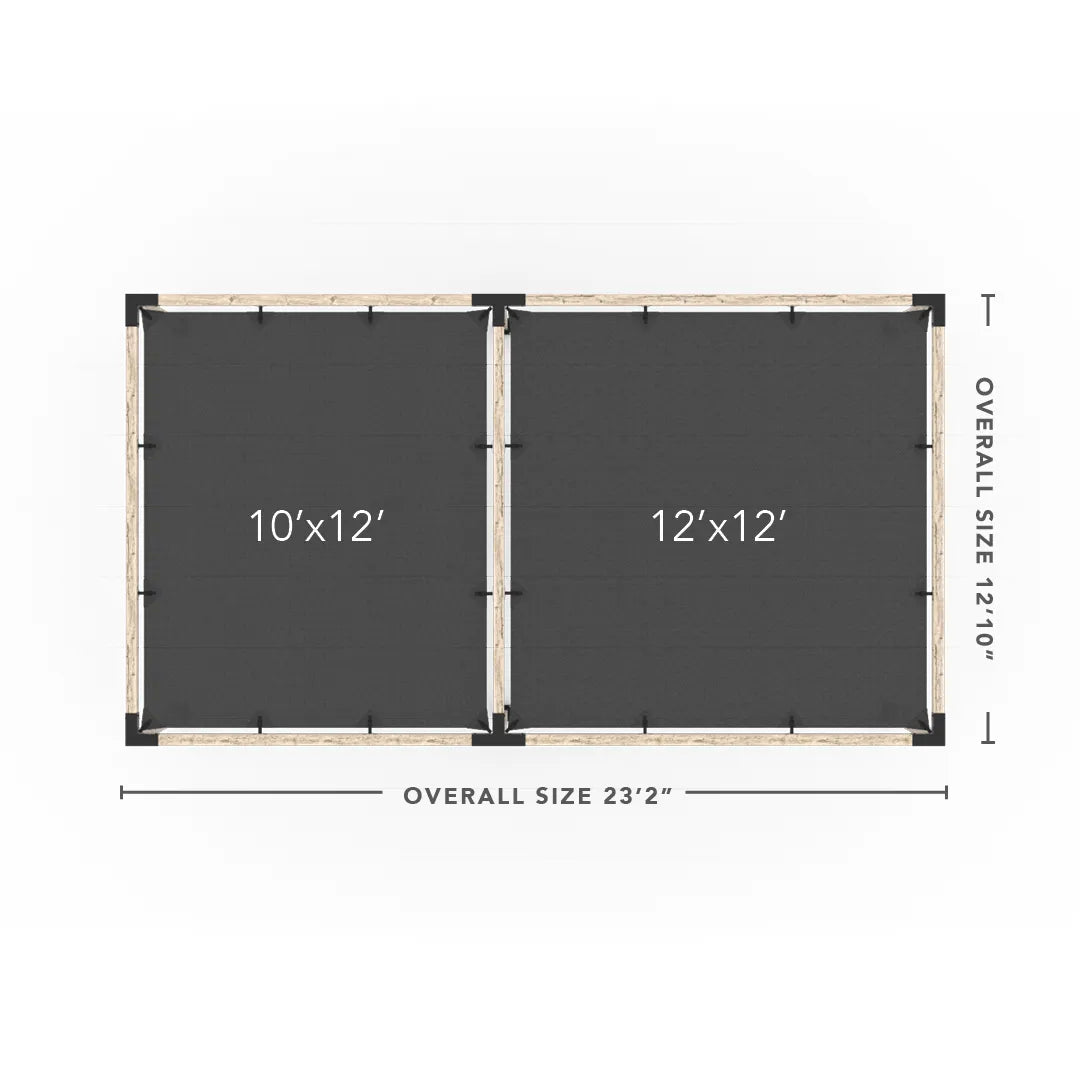 Doppeltes Pergola Kit mit 2 Shade Sail