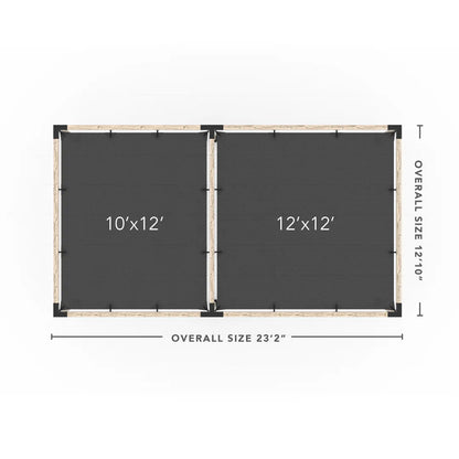 Doppeltes Pergola Kit mit 2 Shade Sail