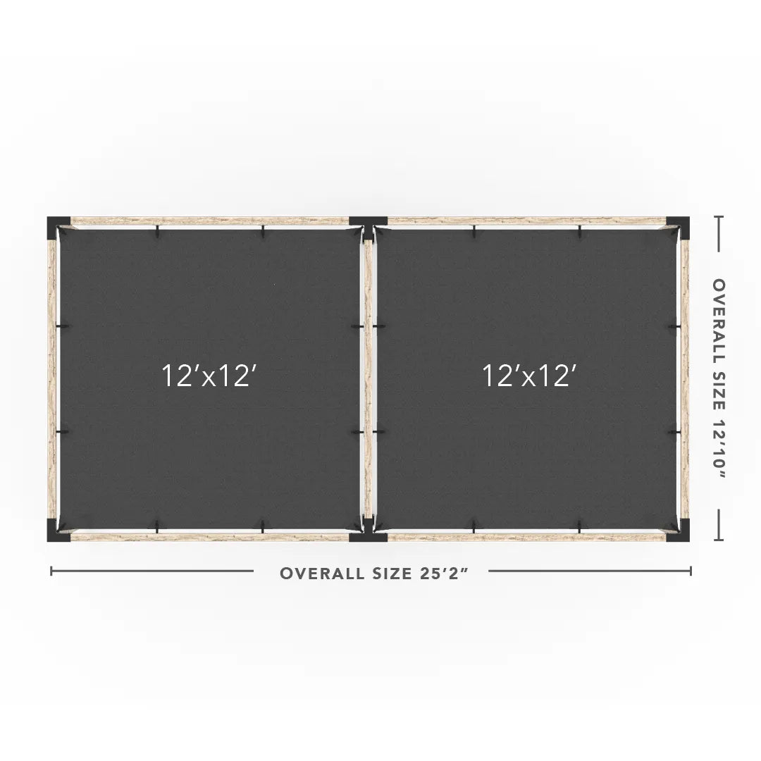 Doppeltes Pergola Kit mit 2 Shade Sail