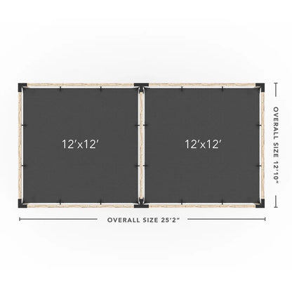 Doppeltes Pergola Kit mit 2 Shade Sail