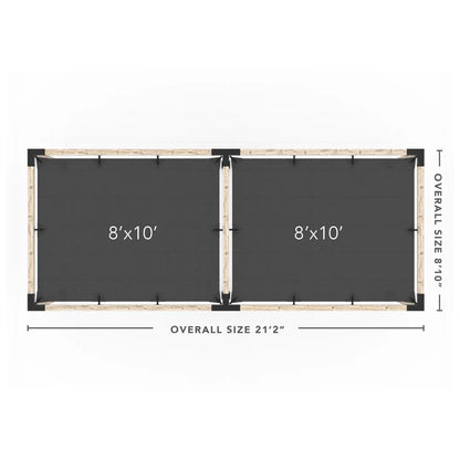 Doppeltes Pergola Kit mit 2 Shade Sail