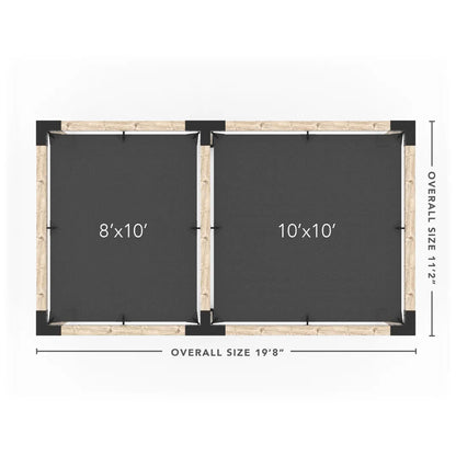 Doppeltes Pergola Kit mit 2 Shade Sail