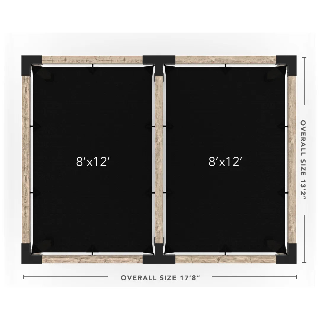 Doppeltes Pergola Kit mit 2 Shade Sail