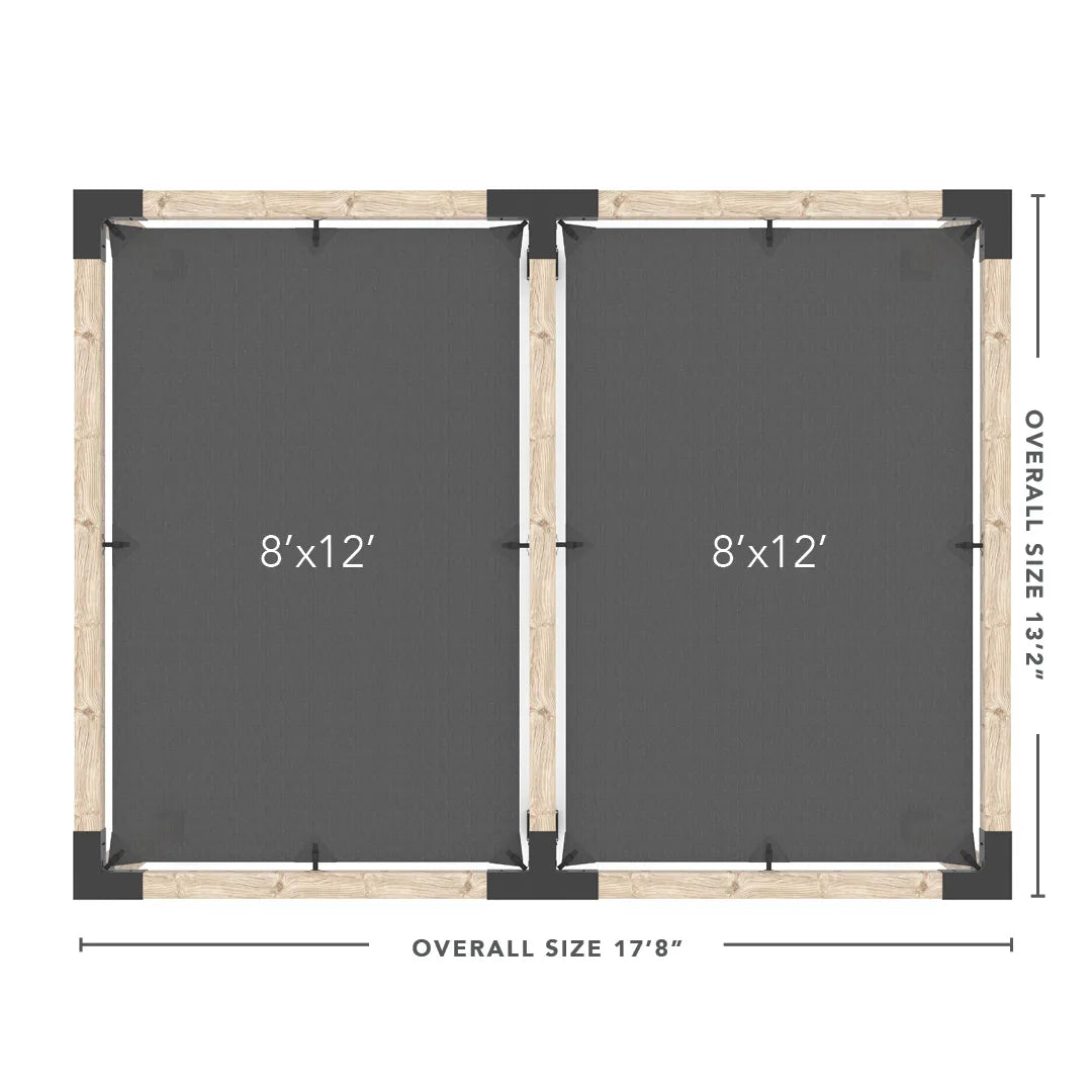 Doppeltes Pergola Kit mit 2 Shade Sail