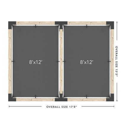 Doppeltes Pergola Kit mit 2 Shade Sail