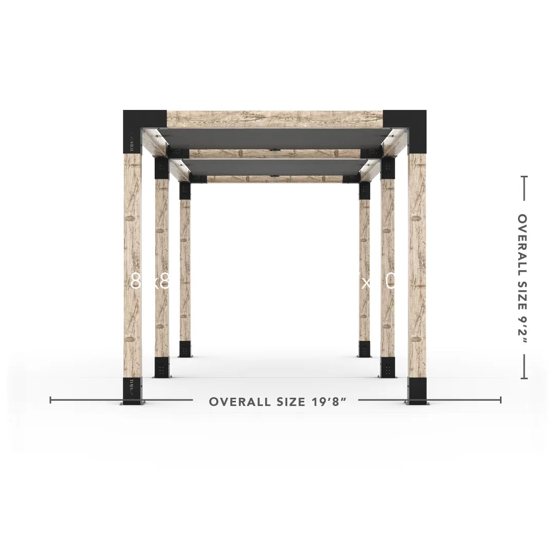 Doppeltes Pergola Kit mit 2 Shade Sail