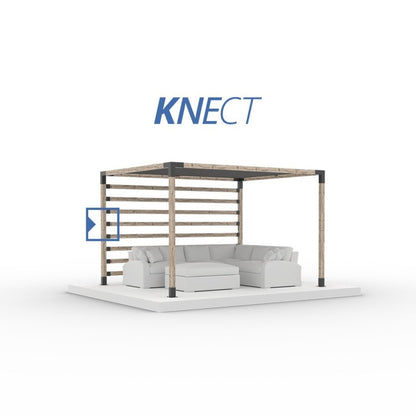 KNECT Pergola Post Wall und Geländerhalterung