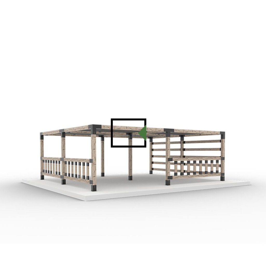 QUINT 5 Arm Pergola Structure Extension Bracket mit SOLO
