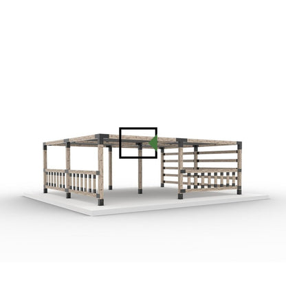 QUINT 5 Arm Pergola Structure Extension Bracket mit SOLO